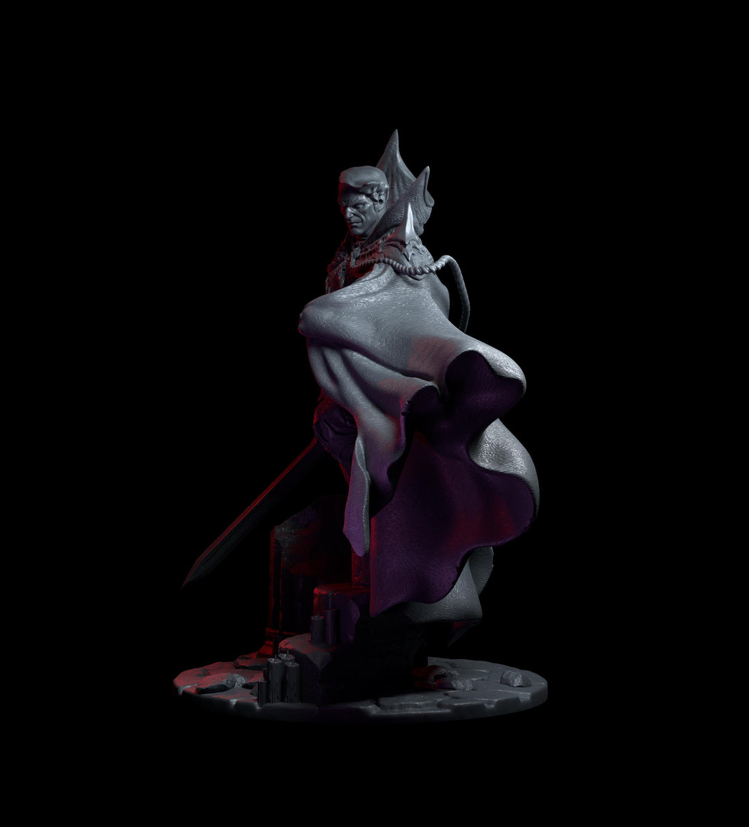 DIgital STL | Vampire Lord Strahd, Paintedornot Original Design | 28mm,32mm,54mm, 75mm,100mm Scale | Undead D&amp;D 5e Mini | Pathfinder