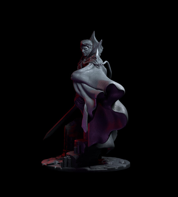 DIgital STL | Vampire Lord Strahd, Paintedornot Original Design | 28mm,32mm,54mm, 75mm,100mm Scale | Undead D&amp;D 5e Mini | Pathfinder