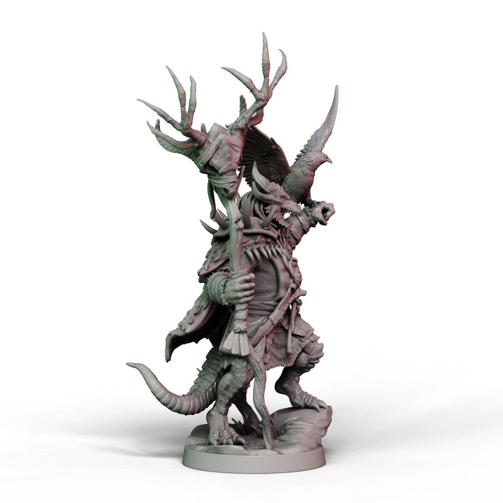 DIgital STL | Dragonborn Druid, Wizard, PaintedorNot Original Design | 28mm,32mm, 54mm,75mm, 100mm Scales | Dungeons &amp; Dragons | Pathfinder