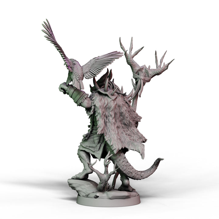 DIgital STL | Dragonborn Druid, Wizard, PaintedorNot Original Design | 28mm,32mm, 54mm,75mm, 100mm Scales | Dungeons &amp; Dragons | Pathfinder