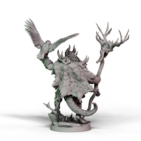 Dragonborn Druid, Wizard, PaintedorNot Original Design Unpainted Mini | 28mm,32mm, 54mm,75mm, 100mm Scales | Dungeons & Dragons | Pathfinder
