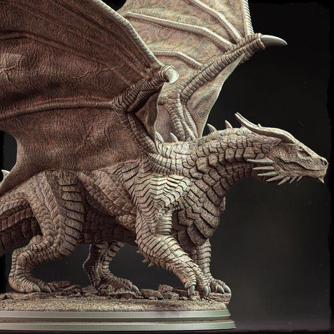Chromatic Black Dragon (4 sizes) D&D Miniature | 250mm Long, 200mm Wing Span | Resin Dragon Statue | Figurine | Dungeons and Dragons 5e