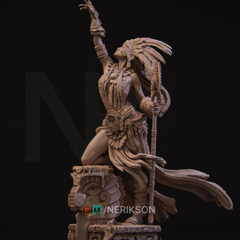 Female Cleric, Druid, Shaman, Necromancer PC / NPC Unpainted D&D 5e | 28mm,32mm,54mm,75mm,100mm | Pathfinder| Dungeons and Dragons gift idea