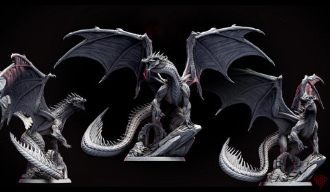 Legendary Chromatic RED Dragon (4 sizes) D&D Miniature | 310mm Wing Span,170mm Height | Resin Figurine |Dungeons and Dragons 5e Pathfinder