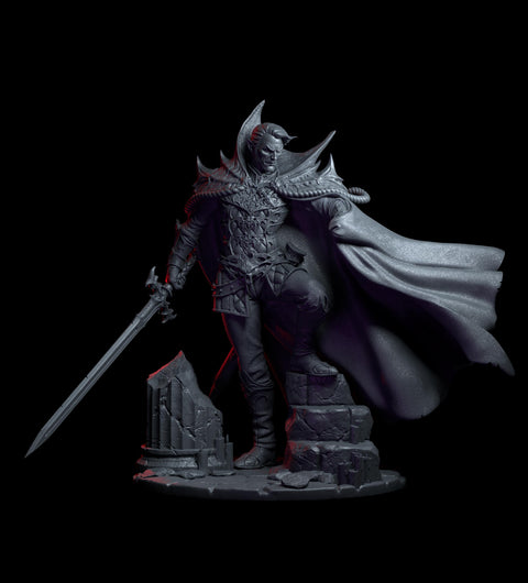 DIgital STL | Vampire Lord Strahd, Paintedornot Original Design | 28mm,32mm,54mm, 75mm,100mm Scale | Undead D&D 5e Mini | Pathfinder