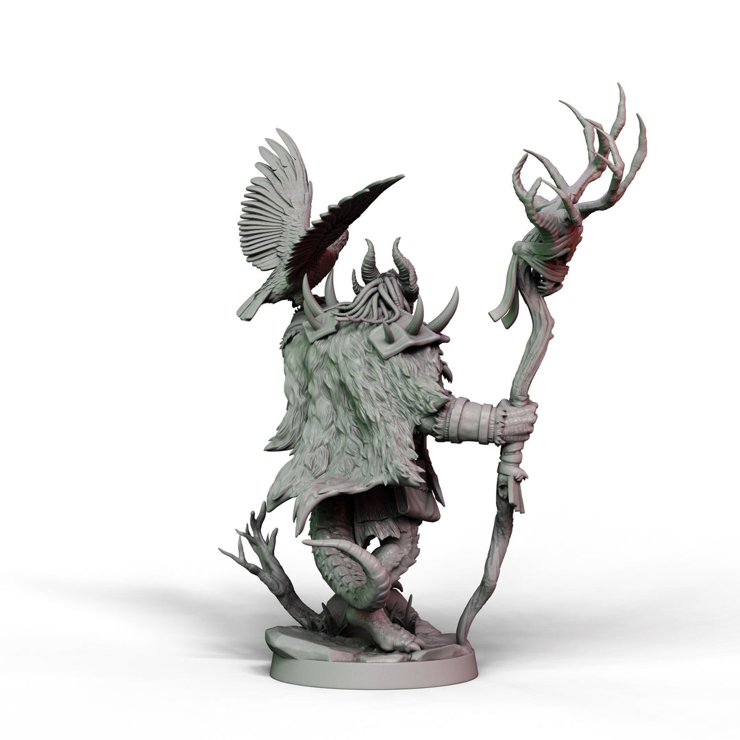 DIgital STL | Dragonborn Druid, Wizard, PaintedorNot Original Design | 28mm,32mm, 54mm,75mm, 100mm Scales | Dungeons &amp; Dragons | Pathfinder