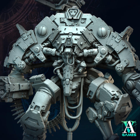 Sci-Fi Chaos Demon Prince Mech Miniature | 32mm, 40mm, 50mm, 65mm 80mm BASE SIZES | Resin Unpainted |