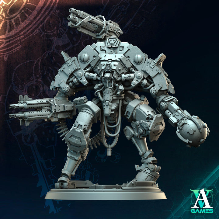 Sci-Fi Chaos Demon Prince Mech Miniature | 32mm, 40mm, 50mm, 65mm 80mm BASE SIZES | Resin Unpainted |