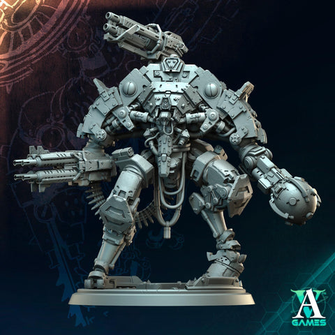 Sci-Fi Chaos Demon Prince Mech Miniature | 32mm, 40mm, 50mm, 65mm 80mm BASE SIZES | Resin Unpainted |