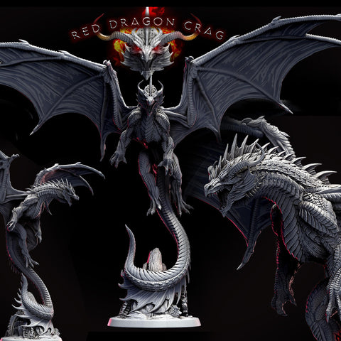 Legendary Chromatic RED Dragon (4 sizes) D&D Miniature | 310mm Wing Span,170mm Height | Resin Figurine |Dungeons and Dragons 5e Pathfinder