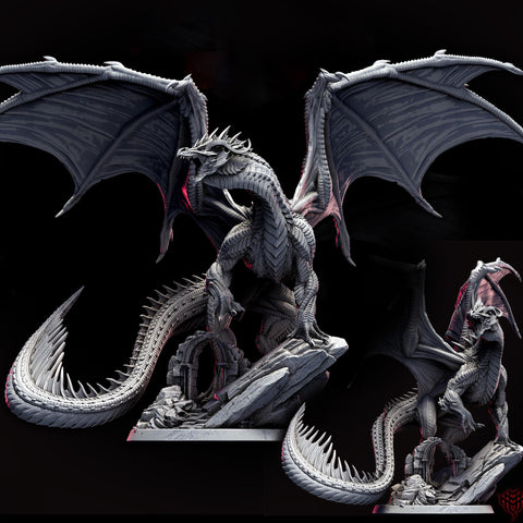 Legendary Chromatic RED Dragon (4 sizes) D&D Miniature | 310mm Wing Span,170mm Height | Resin Figurine |Dungeons and Dragons 5e Pathfinder