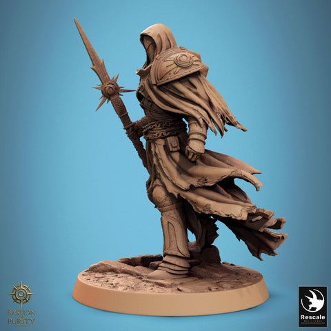 Paladin, Fighter, Polearm Master Spear, DnD 5e Unpainted Miniature| 28mm, 32mm,54mm,75mm,100mm Scales | Dungeons & Dragons | Pathfinder