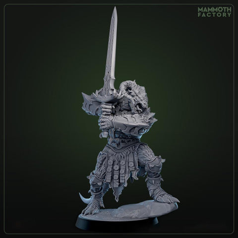 Dragonborn Ranger, Fighter, Paladin Sword | 28mm, 32mm,54mm, 75mm, 100mm Scale Resin Miniature | Dungeons and Dragons D&D 5e | Pathfinder