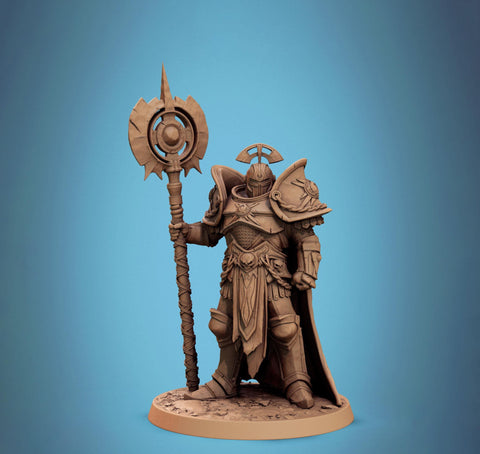 Paladin, Fighter, Polearm Master Spear, DnD 5e Unpainted Miniature| 28mm, 32mm,54mm,75mm,100mm Scales | Dungeons & Dragons | Pathfinder
