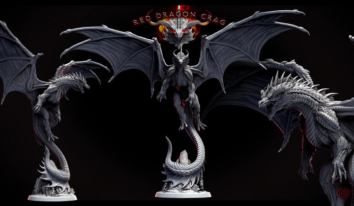 Legendary Chromatic RED Dragon (4 sizes) D&amp;D Miniature | 310mm Wing Span,170mm Height | Resin Figurine |Dungeons and Dragons 5e Pathfinder