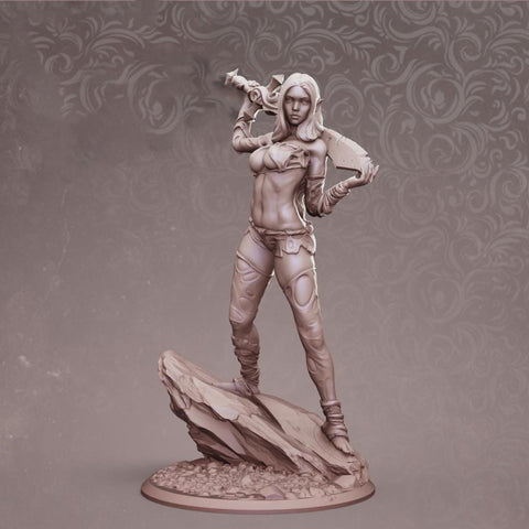 Elf Pinup Female Fighter, Rogue, Bladesinger Wizard PC or NPC | 28mm, 32mm, 54mm, 75mm, 100mm Scales | Dungeons and Dragons | Pathfinder