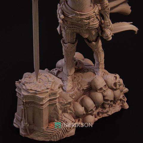 Human Female Paladin, Fighter, Death Domain Cleric PC / NPC Unpainted D&D 5e | 28mm,32mm,54mm,75mm,100mm Scales | Pathfinder| Nerikson