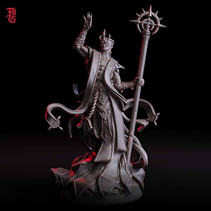 Undead Lich, Arch-Lich, Undead Cleric, Monster Miniature | 28mm,32mm,54mm,75mm,100mm Scales | Dungeons &amp; Dragons Pathfinder | Flesh of Gods
