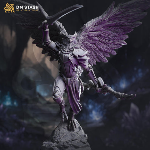 Aarakocra Owlin Ranger Fighter Sharpshooter PC / NPC | 28mm, 32mm,54mm, 75mm, 100mm Scales | Dungeons and Dragons | Pathfinder | DM Stash