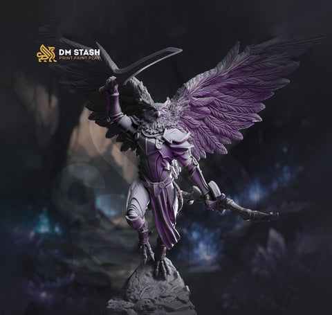 Aarakocra Owlin Ranger Fighter Sharpshooter PC / NPC | 28mm, 32mm,54mm, 75mm, 100mm Scales | Dungeons and Dragons | Pathfinder | DM Stash