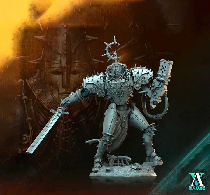 Sci-Fi Heavy Hallowed Sisters Engine Miniature | 32mm, 40mm, 50mm, 65mm 80mm BASE SIZES | Resin Unpainted | Sci-fi Archvillain Games