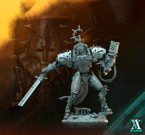 Sci-Fi Heavy Hallowed Sisters Engine Miniature | 32mm, 40mm, 50mm, 65mm 80mm BASE SIZES | Resin Unpainted | Sci-fi Archvillain Games