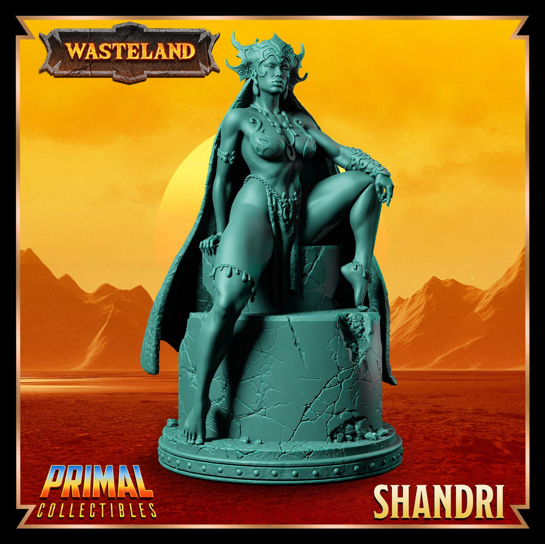 Human Female Sorcerer Queen, Wizard, Warlock PC NPC Unpainted Mini | 28mm,32mm,54mm,75mm,100mm Scales | Dungeons and Dragons | Pathfinder |