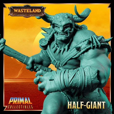 Barbarian Fighter Goliath Greatclub | 28mm, 32mm, 54mm, 75mm, 100mm Scales | Dungeons and Dragons | Pathfinder |