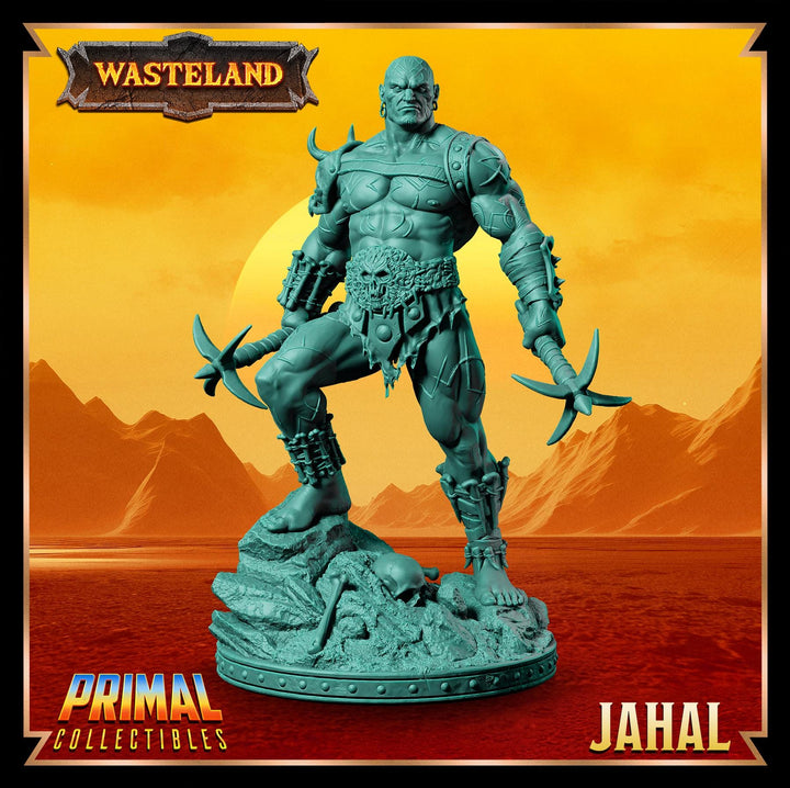 Barbarian with Dual War Picks | 28mm,32mm,54mm,75mm, 100mm Scale | Resin figurine Statue Miniature | Dungeons &amp; Dragons 5e |
