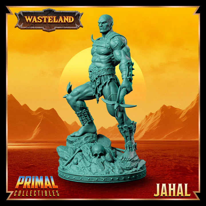 Barbarian with Dual War Picks | 28mm,32mm,54mm,75mm, 100mm Scale | Resin figurine Statue Miniature | Dungeons &amp; Dragons 5e |