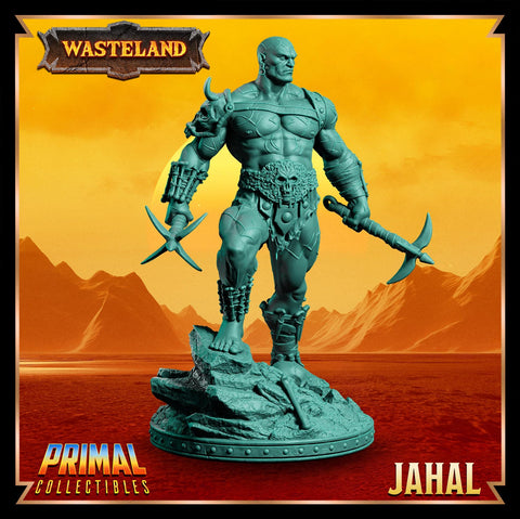 Barbarian with Dual War Picks | 28mm,32mm,54mm,75mm, 100mm Scale | Resin figurine Statue Miniature | Dungeons & Dragons 5e |