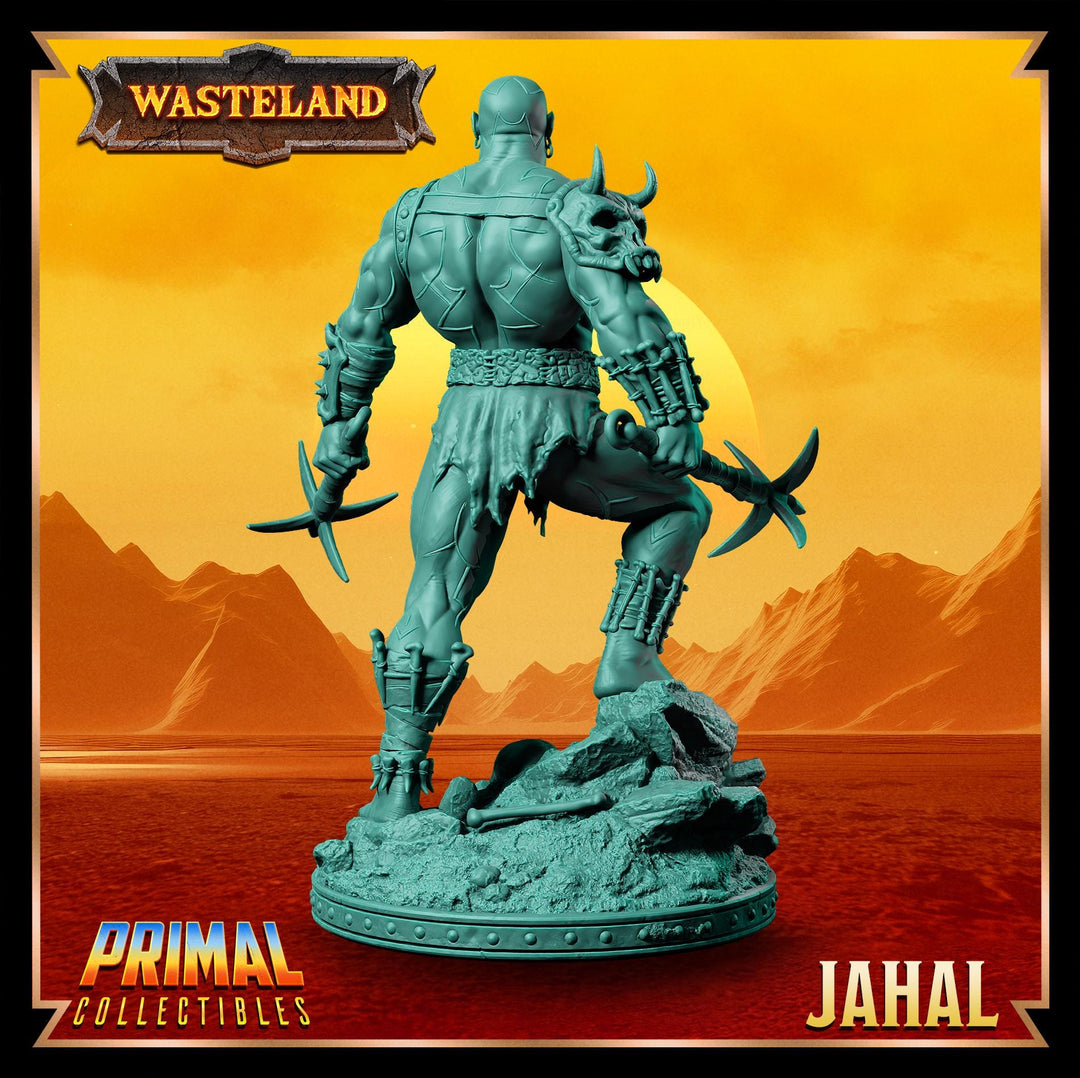 Barbarian with Dual War Picks | 28mm,32mm,54mm,75mm, 100mm Scale | Resin figurine Statue Miniature | Dungeons &amp; Dragons 5e |