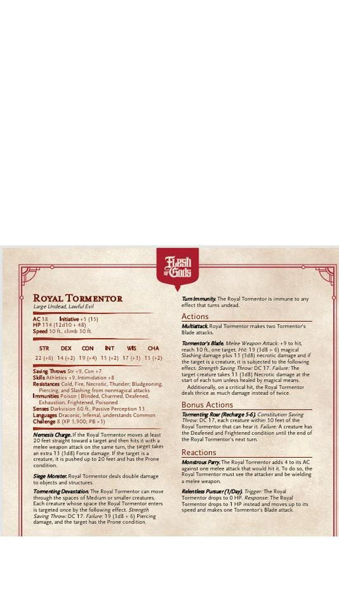 Undead Death Knight, Tormentor | 28mm, 32mm, 54mm,75mm,100mm Scale Resin Miniature | Flesh Of Gods | Dungeons and Dragons 5e | Pathfinder