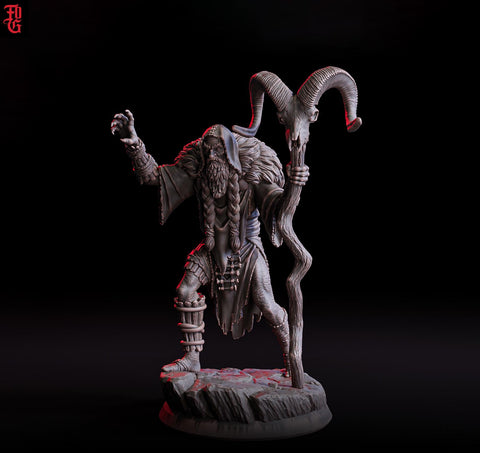 Circle of the Moon Druid, Cleric PC NPC | Resin Miniature 28mm,32mm,54mm,75mm,100mm Scale | Dungeons and Dragons 5e, Pathfinder |