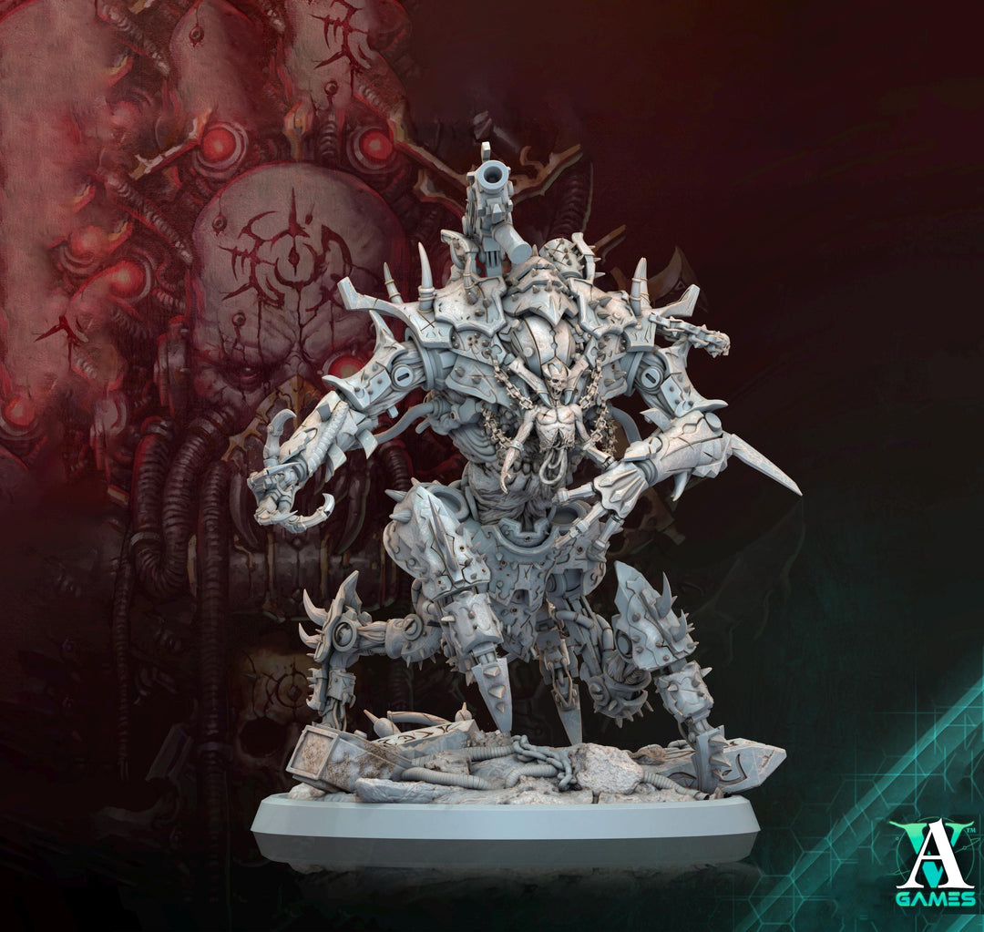 Sci-Fi Chaos Daemon Prince Mech Miniature | 50mm, 65mm, 80mm, 130mm BASE SIZES | Resin Unpainted |