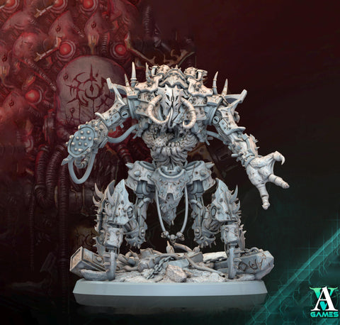 Sci-Fi Chaos Daemon Prince Mech Miniature | 50mm, 65mm, 80mm, 130mm BASE SIZES | Resin Unpainted |