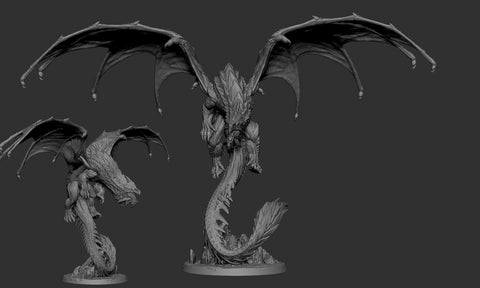 Eldar Legendary Chromatic White Dragon (4 sizes) Unpainted Miniature | 391mm Wing Span | Resin Figurine | Dungeons and Dragons 5e Pathfinder