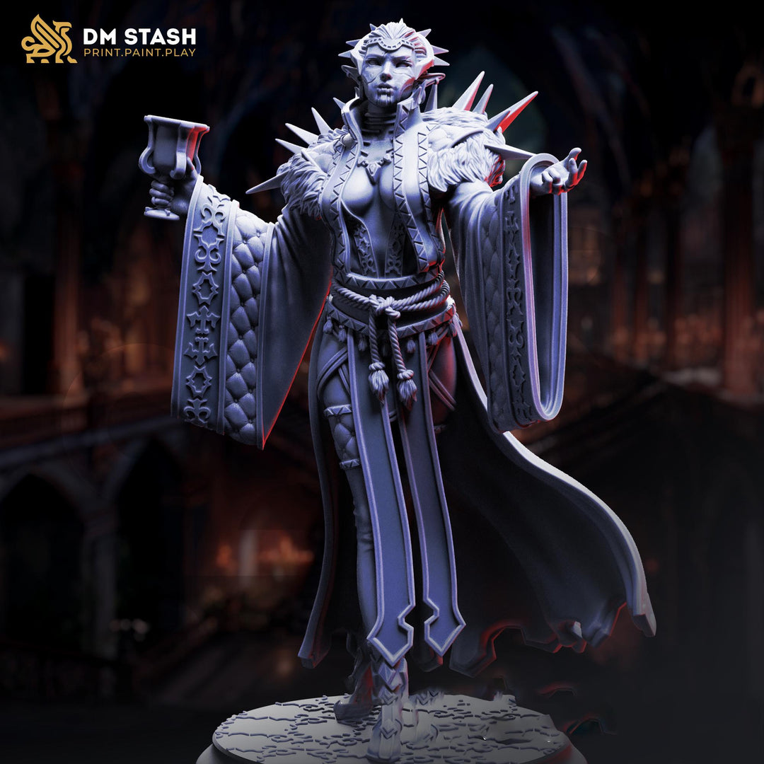 Female Vampire Noble Strahd NPC Miniature Two versions | 28mm,32mm,54mm,75mm,100mm Scales | Dungeons &amp; Dragons DnD 5e
