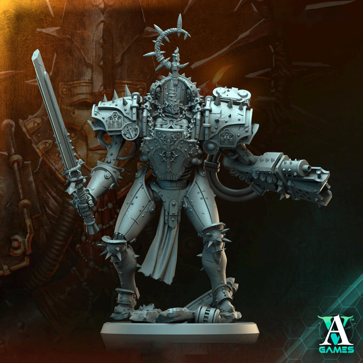 Sci-Fi Heavy Hallowed Sisters Engine Miniature | 32mm, 40mm, 50mm, 65mm 80mm BASE SIZES | Resin Unpainted | Sci-fi Archvillain Games
