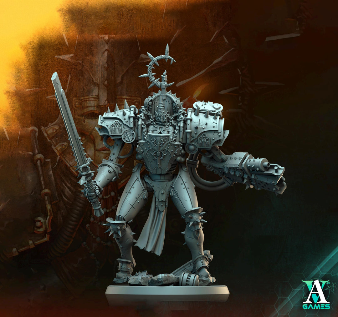 Sci-Fi Heavy Hallowed Sisters Engine Miniature | 32mm, 40mm, 50mm, 65mm 80mm BASE SIZES | Resin Unpainted | Sci-fi Archvillain Games