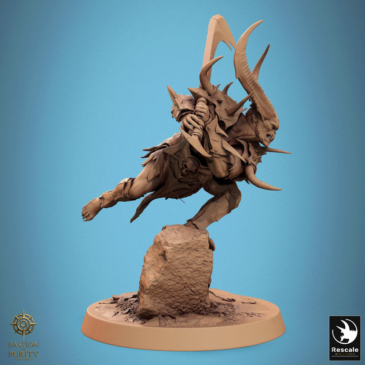 Chaos Fiend Demon, Daemon, Devils, Eldritch Horror, DnD Unpainted Miniature| 28mm proxy size,32mm ,54mm,75mm,100mm Scales Dungeons &amp; Dragons