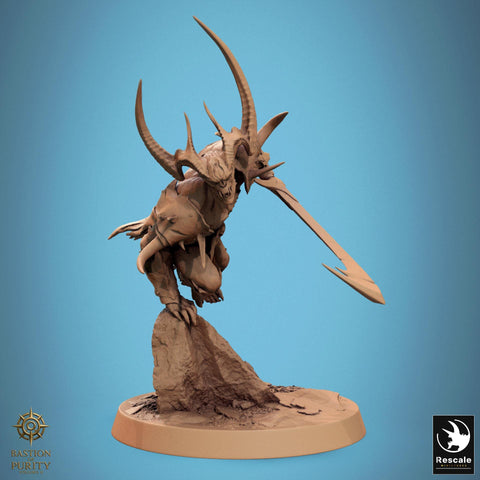 Chaos Fiend Demon, Daemon, Devils, Eldritch Horror, DnD Unpainted Miniature| 28mm proxy size,32mm ,54mm,75mm,100mm Scales Dungeons & Dragons