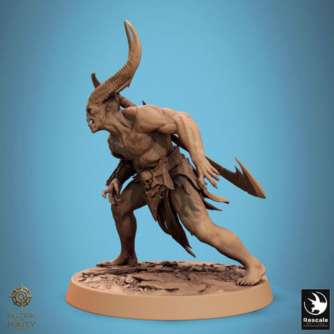 Chaos Fiend Demon, Daemon, Devils, Eldritch Horror, DnD Unpainted Miniature| 28mm proxy size,32mm ,54mm,75mm,100mm Scales Dungeons & Dragons