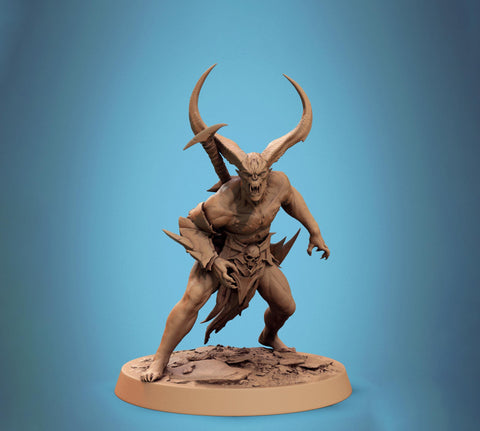 Chaos Fiend Demon, Daemon, Devils, Eldritch Horror, DnD Unpainted Miniature| 28mm proxy size,32mm ,54mm,75mm,100mm Scales Dungeons & Dragons
