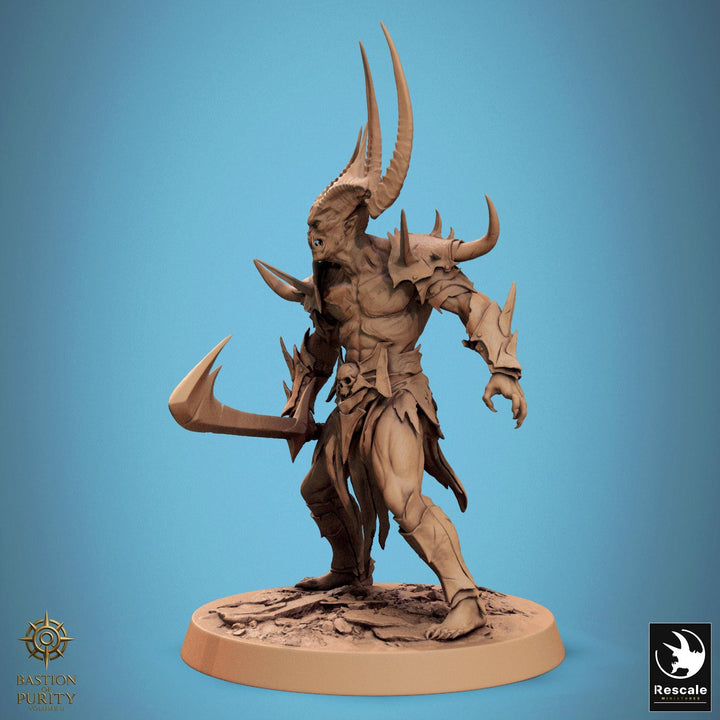 Chaos Fiend Demon, Daemon, Devils, Eldritch Horror, DnD Unpainted Miniature| 28mm proxy size,32mm ,54mm,75mm,100mm Scales Dungeons &amp; Dragons
