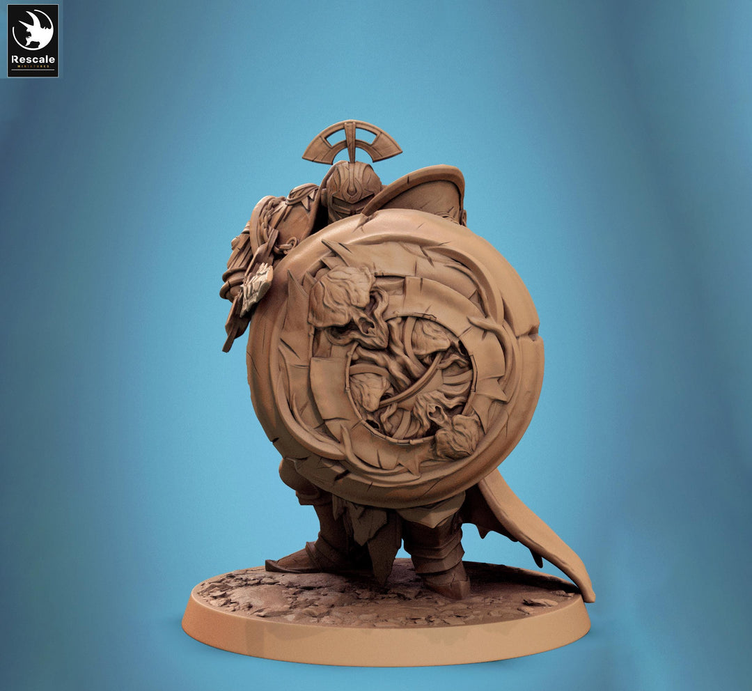 Paladin, Fighter, Sword n Shield PC/ NPC, DnD 5e Unpainted Miniature| 28mm, 32mm,54mm,75mm,100mm Scales | Dungeons & Dragons | Pathfinder