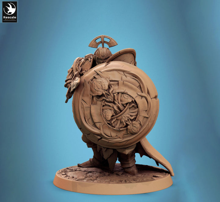 Paladin, Fighter, Sword n Shield PC/ NPC, DnD 5e Unpainted Miniature| 28mm, 32mm,54mm,75mm,100mm Scales | Dungeons &amp; Dragons | Pathfinder
