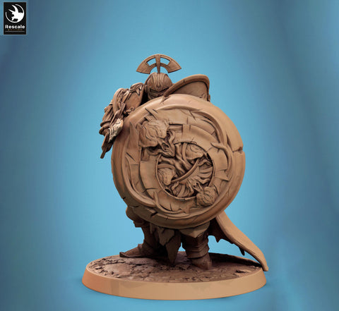 Paladin, Fighter, Sword n Shield PC/ NPC, DnD 5e Unpainted Miniature| 28mm, 32mm,54mm,75mm,100mm Scales | Dungeons & Dragons | Pathfinder