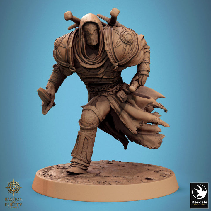 Paladin, Fighter, Two-Weapon Fighting Swords, DnD 5e Unpainted Miniature| 28mm, 32mm,54mm,75mm,100mm Scales| Dungeons &amp; Dragons | Pathfinder