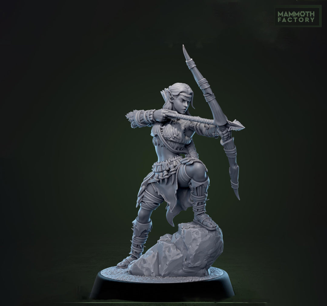 Female Elf Gloom Stalker Ranger Assassin Rogue Unpainted | 5 Sizes/Scale | Resin Dungeons and Dragons